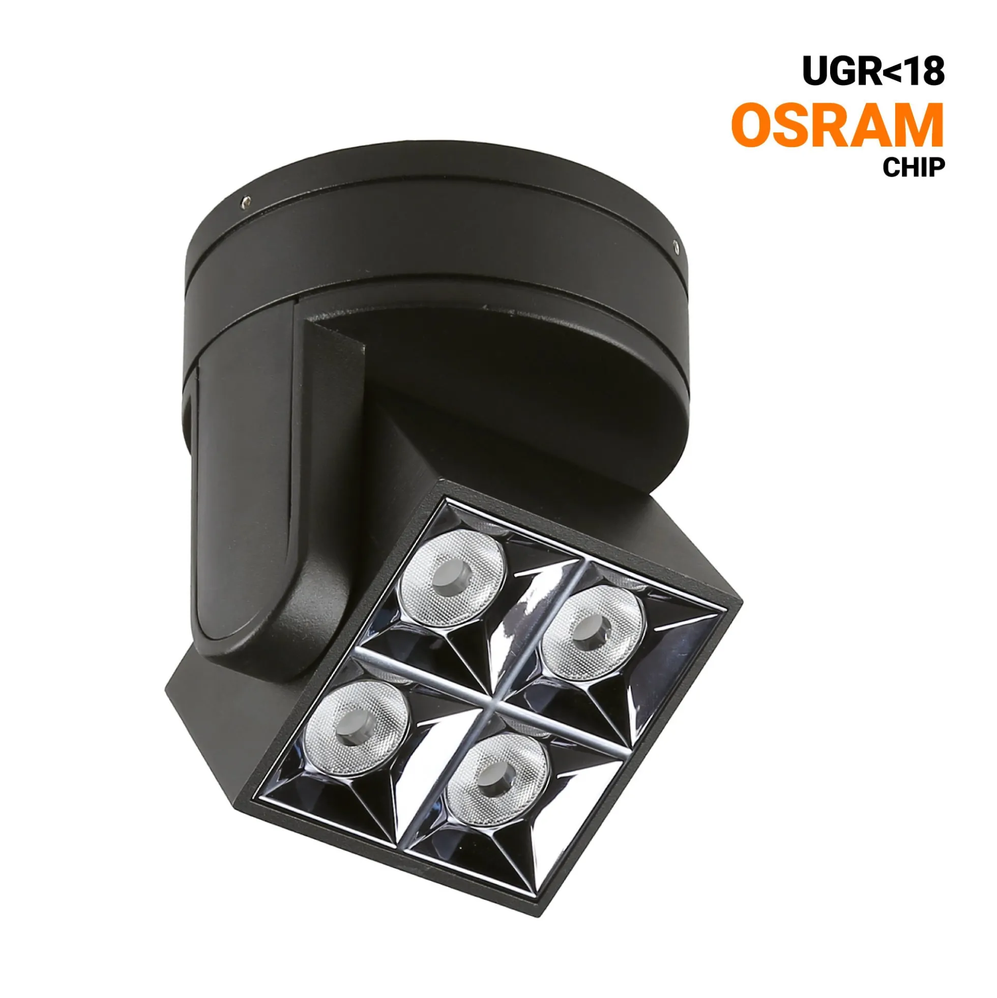 Aplique techo LED cuadrado orientable 8W - CCT - UGR18 - Chip OSRAM - Driver KGP