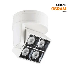 Aplique techo LED cuadrado orientable 8W - CCT - UGR18 - Chip OSRAM - Driver KGP
