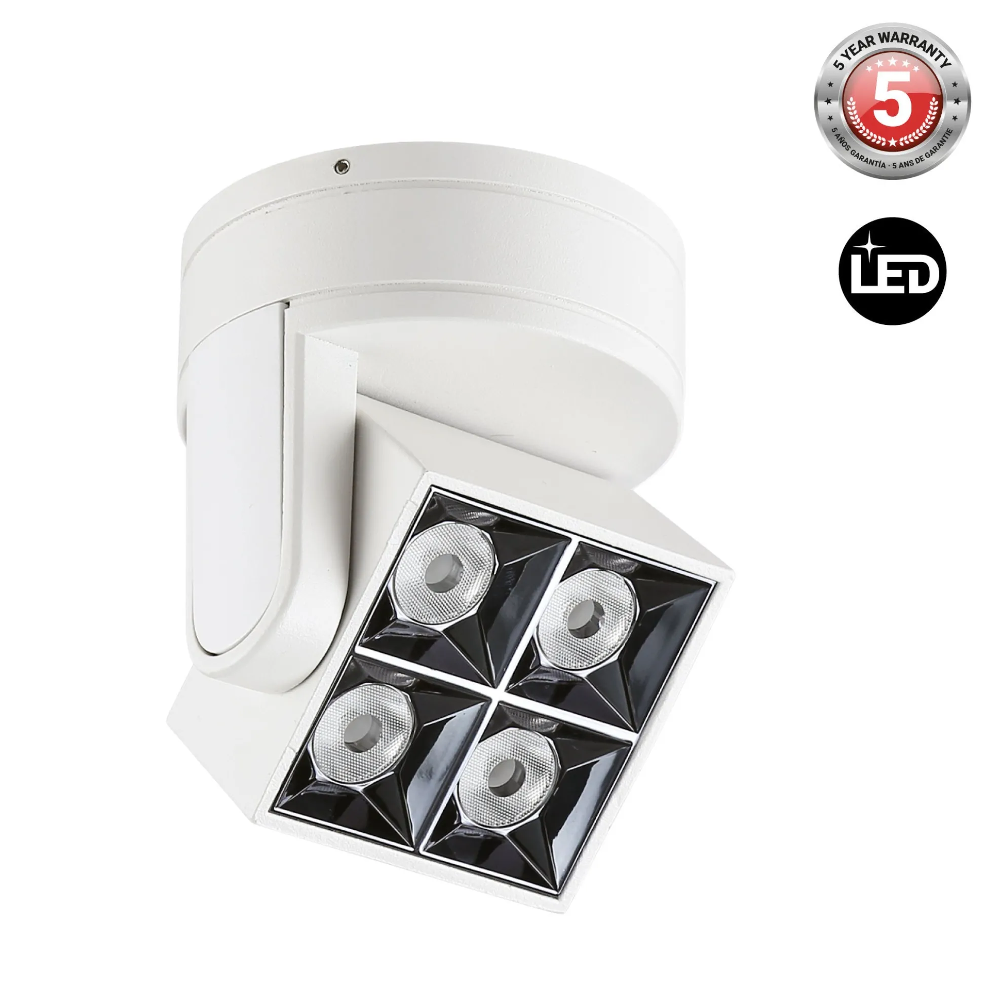 Aplique techo LED cuadrado orientable 8W - CCT - UGR18 - Chip OSRAM - Driver KGP