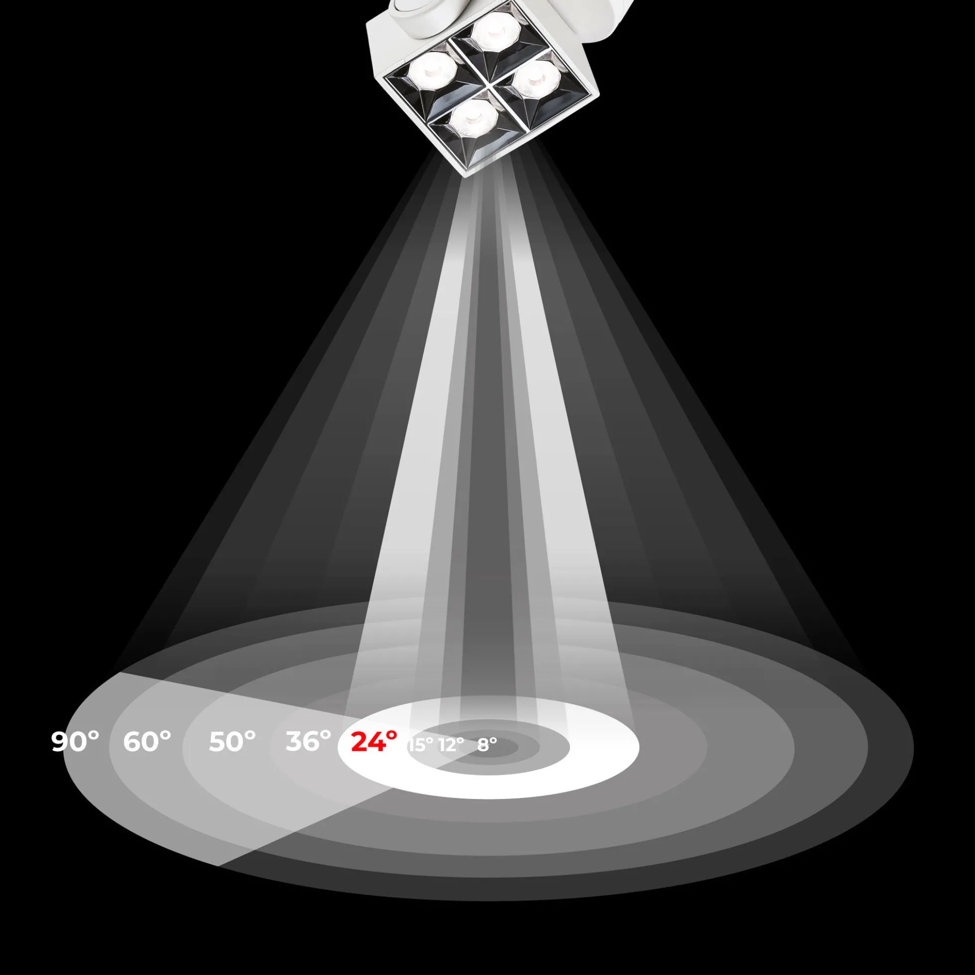 Aplique techo LED cuadrado orientable 8W - CCT - UGR18 - Chip OSRAM - Driver KGP