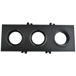 Aro downlight basculante para tres bombillas GU10/MR16 - Corte 75 x 235 mm