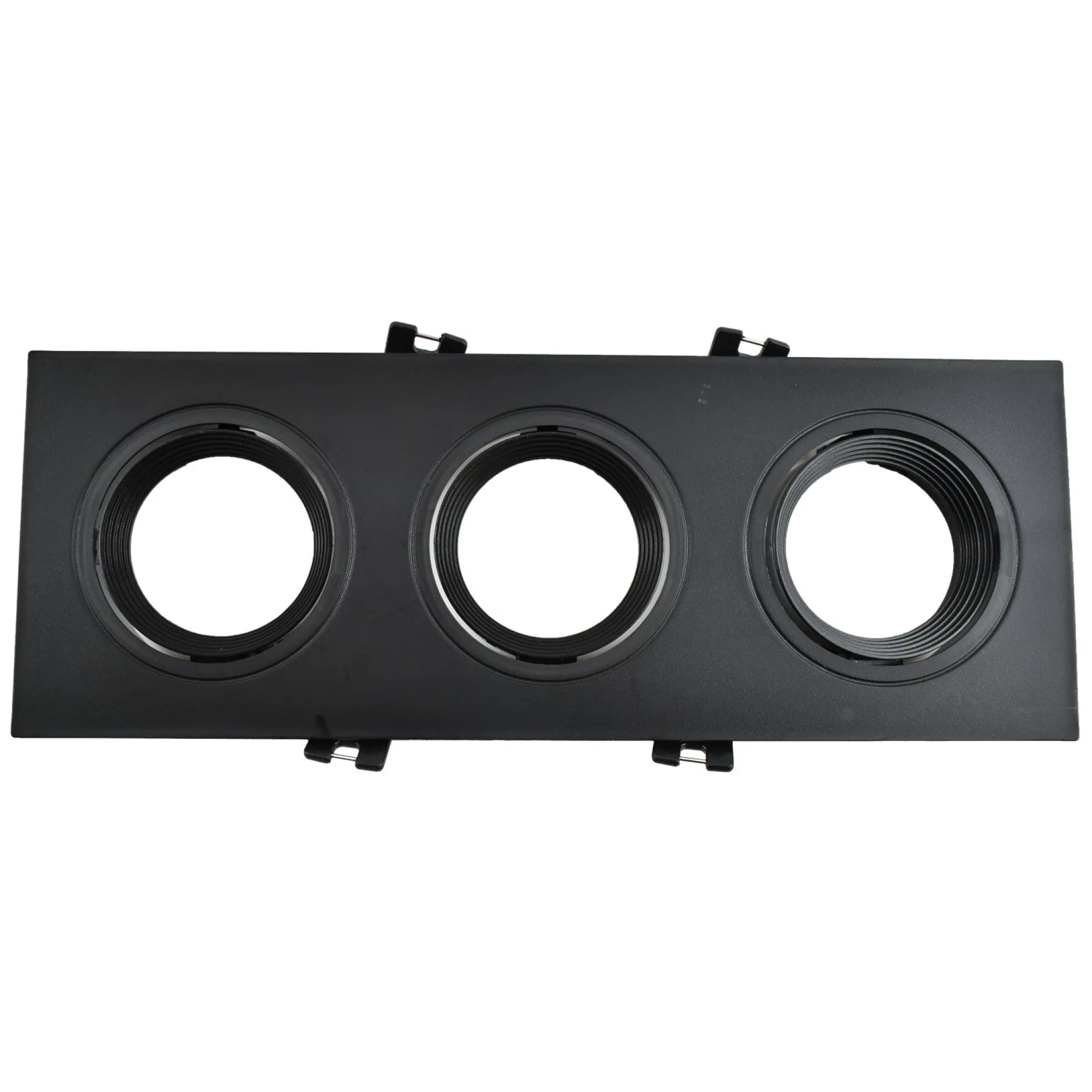 Aro downlight basculante para tres bombillas GU10/MR16 - Corte 75 x 235 mm