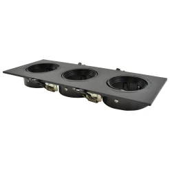 Aro downlight basculante para tres bombillas GU10/MR16 - Corte 75 x 235 mm