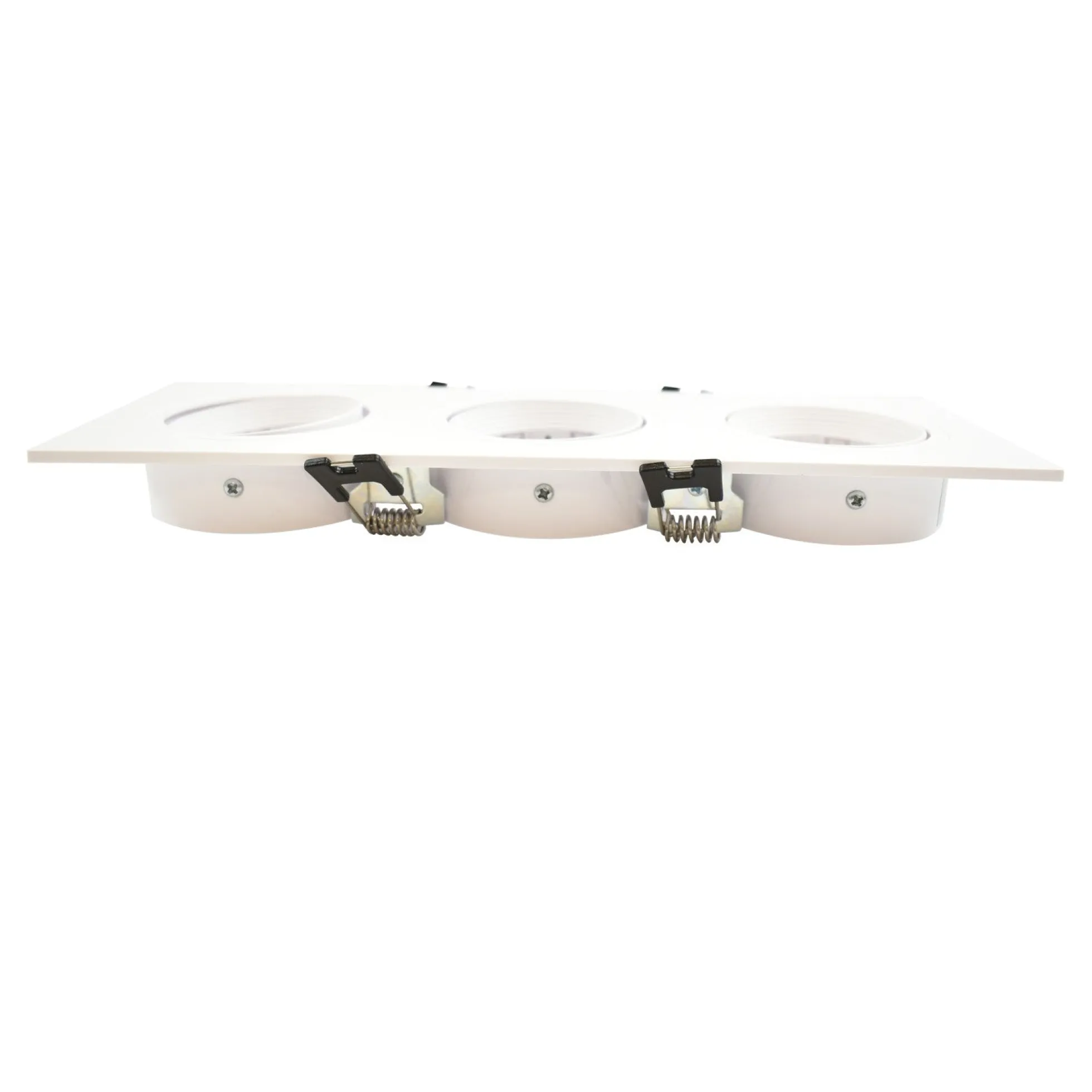 Aro downlight basculante para tres bombillas GU10/MR16 - Corte 75 x 235 mm