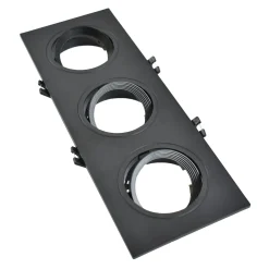 Aro downlight basculante para tres bombillas GU10/MR16 - Corte 75 x 235 mm