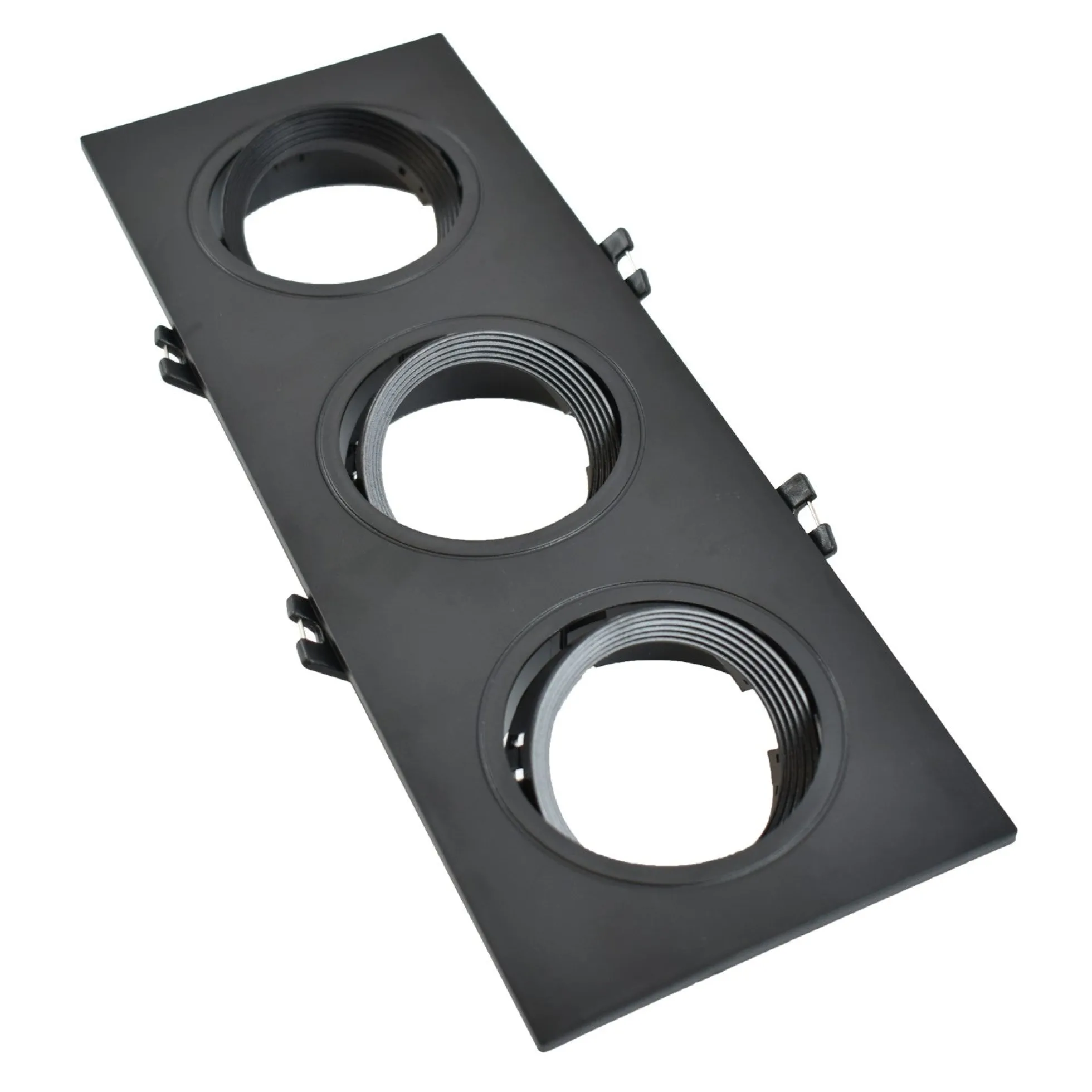 Aro downlight basculante para tres bombillas GU10/MR16 - Corte 75 x 235 mm