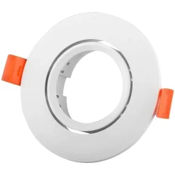 Aro downlight circular basculante para bombilla GU10 / MR16 - Corte Ø75 mm