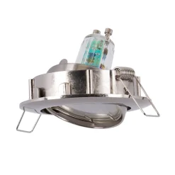 Aro downlight circular basculante para bombilla GU10 / MR16 - Corte Ø72 mm