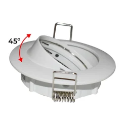 Aro downlight circular basculante para bombilla GU10 / MR16 - Corte Ø72 mm