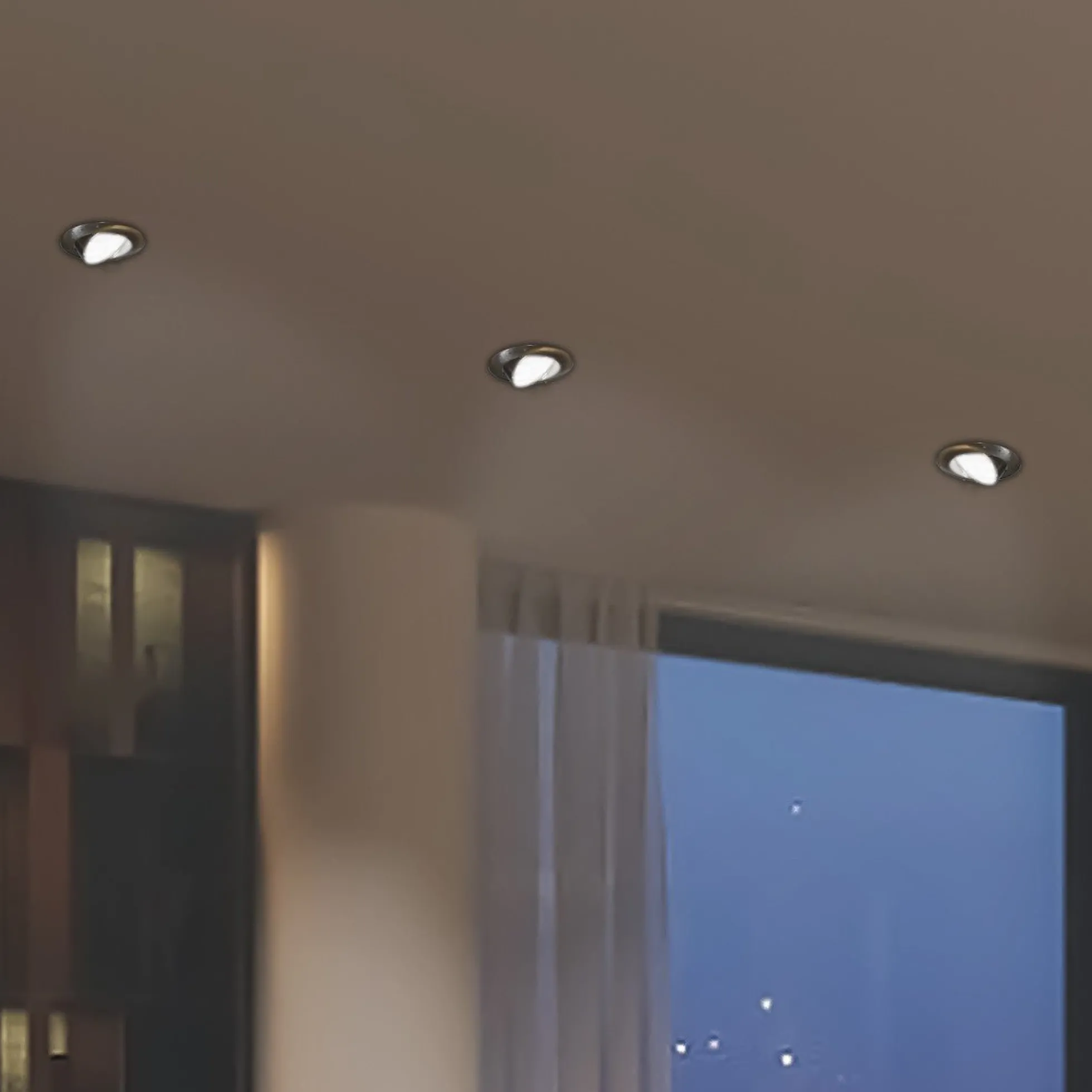 Aro downlight circular basculante para bombilla GU10 / MR16 - Corte Ø72 mm