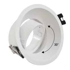 Aro downlight circular para bombilla GU10 / MR16 - Bajo UGR - Corte Ø 85 mm