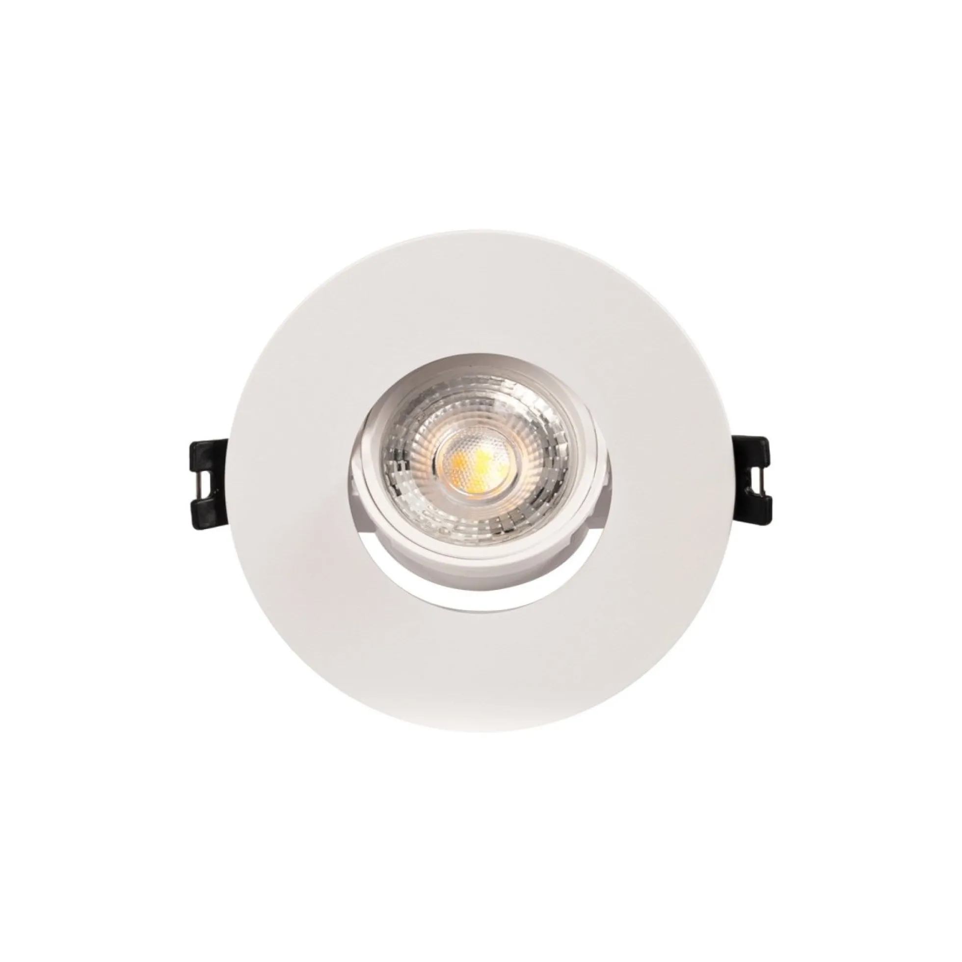 Aro downlight circular policarbonato basculante para bombilla GU10 / MR16 - Corte Ø75 mm