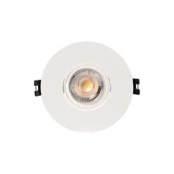 Aro downlight circular policarbonato basculante para bombilla GU10 / MR16 - Corte Ø75 mm