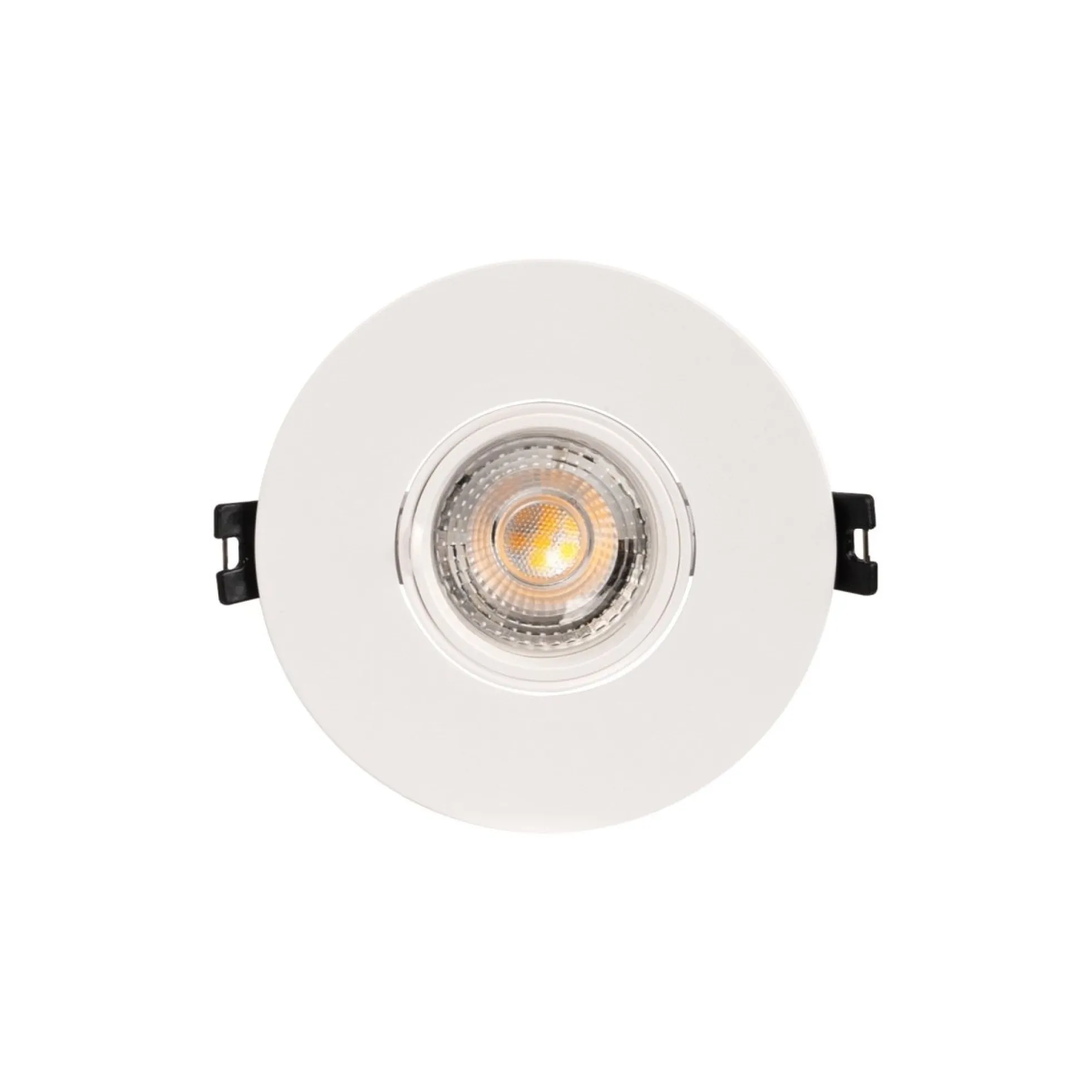 Aro downlight circular policarbonato basculante para bombilla GU10 / MR16 - Corte Ø75 mm