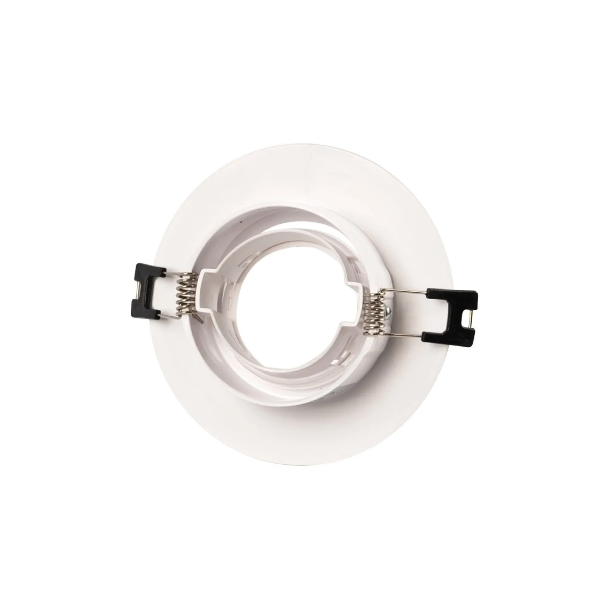 Aro downlight circular policarbonato basculante para bombilla GU10 / MR16 - Corte Ø75 mm