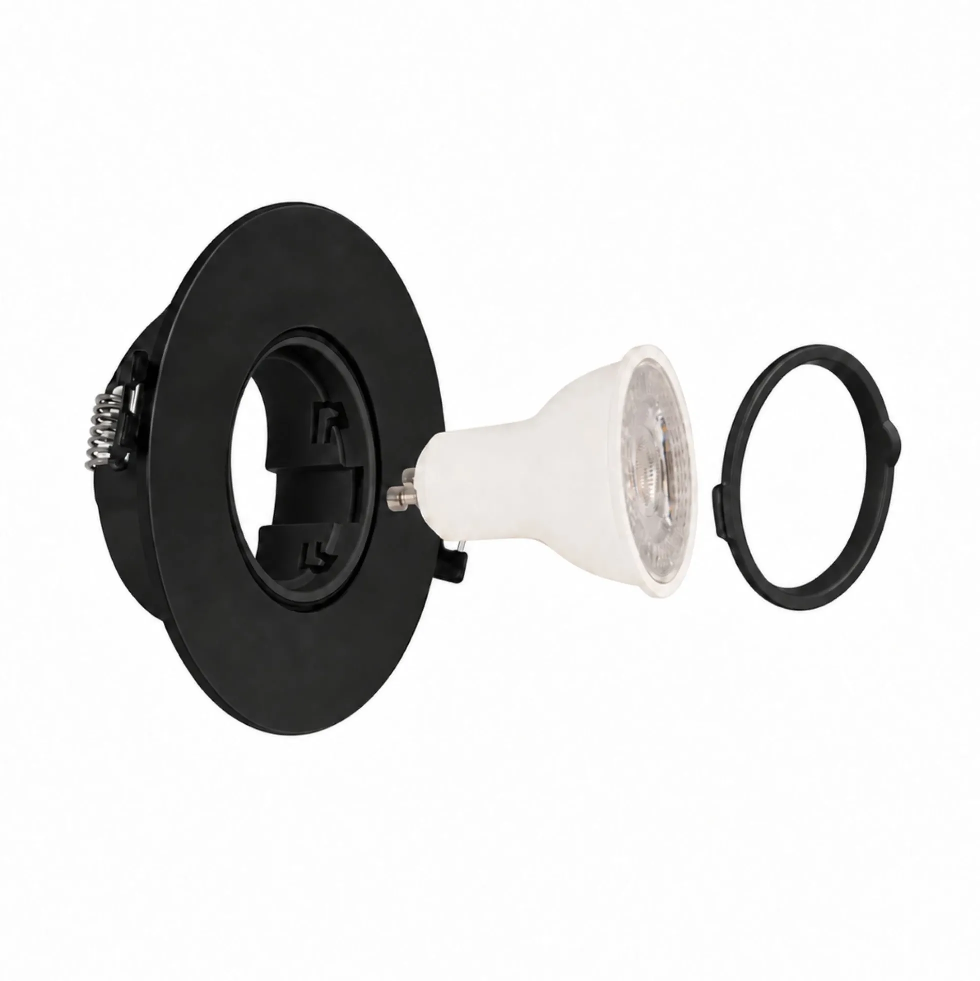 Aro downlight circular policarbonato basculante para bombilla GU10 / MR16 - Corte Ø75 mm
