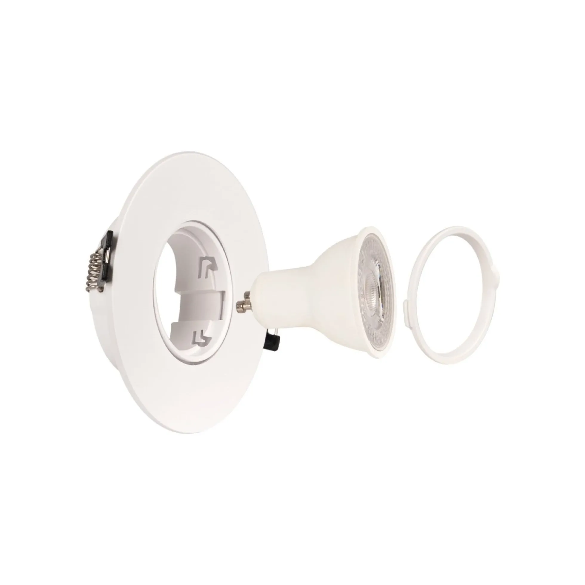Aro downlight circular policarbonato basculante para bombilla GU10 / MR16 - Corte Ø75 mm