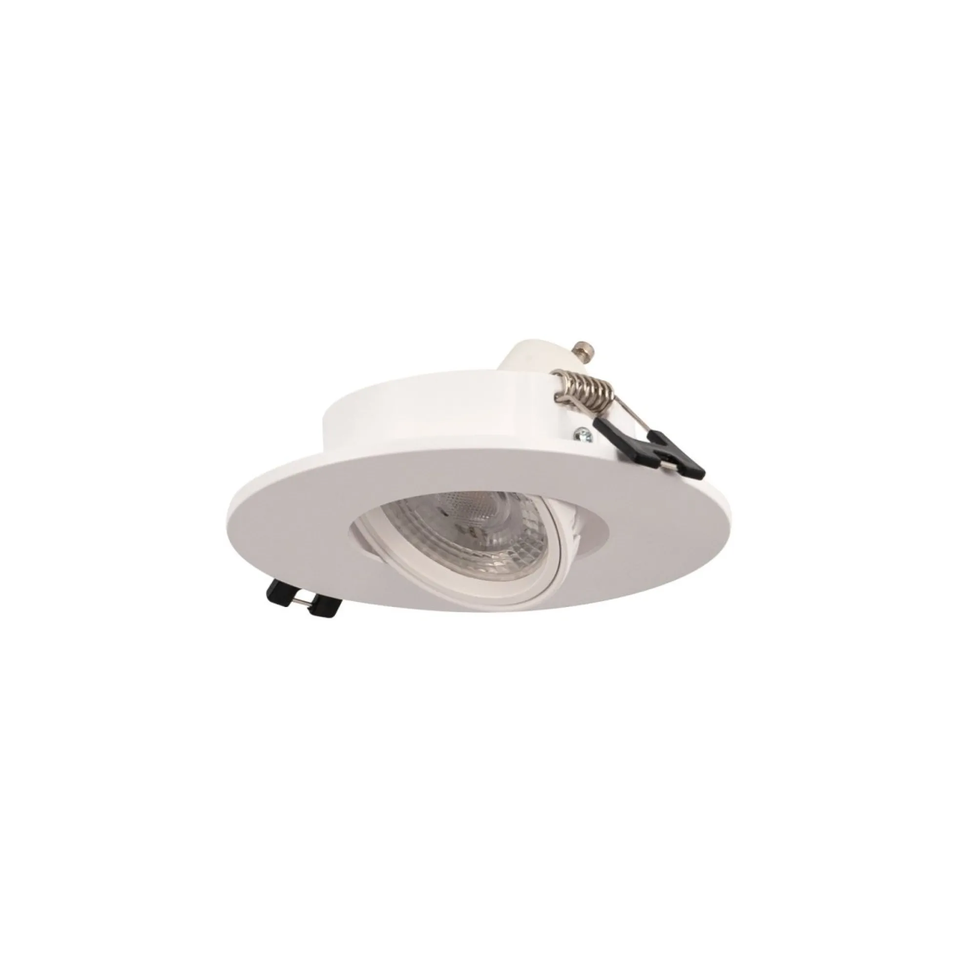 Aro downlight circular policarbonato basculante para bombilla GU10 / MR16 - Corte Ø75 mm
