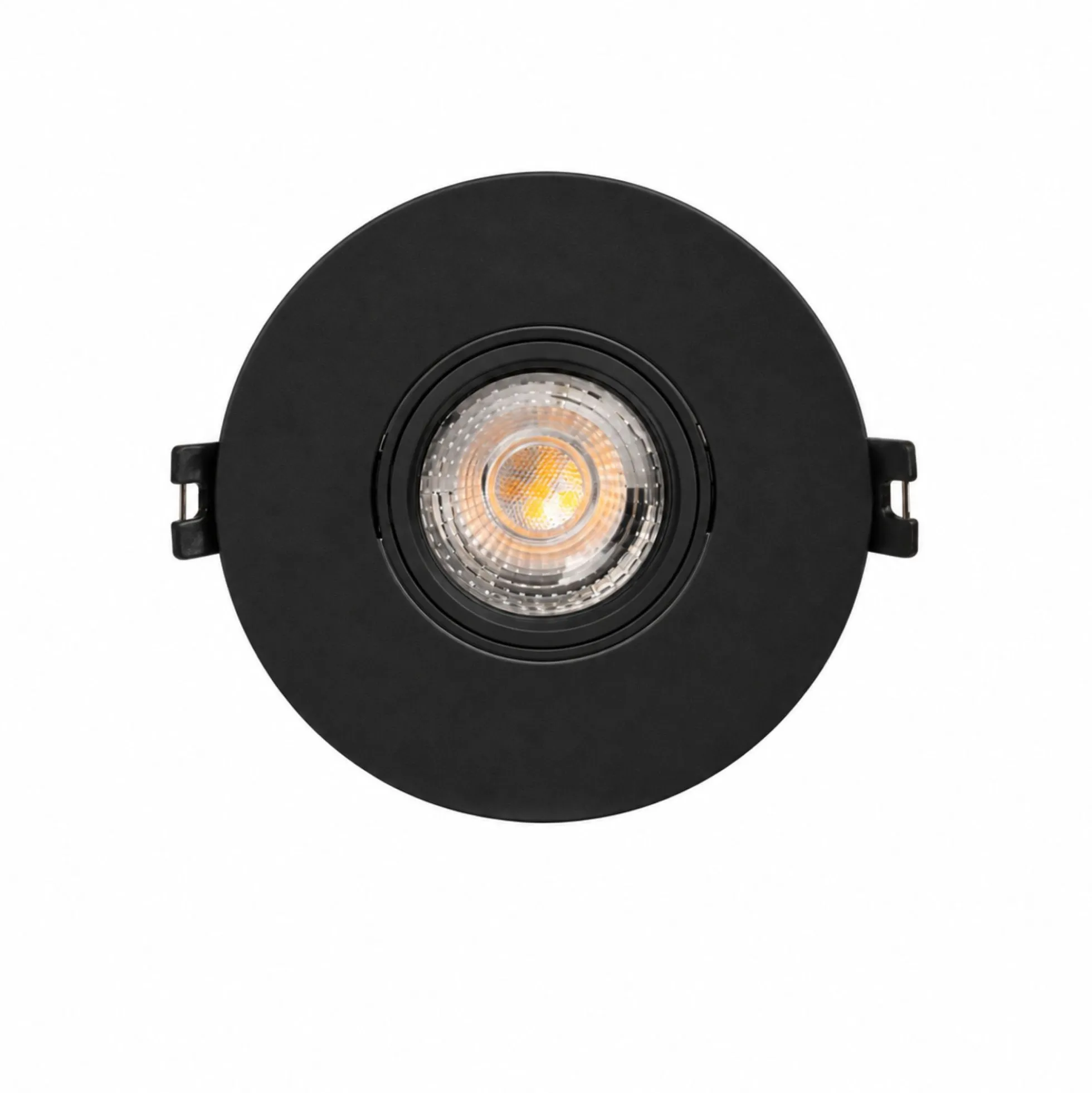 Aro downlight circular policarbonato basculante para bombilla GU10 / MR16 - Corte Ø75 mm