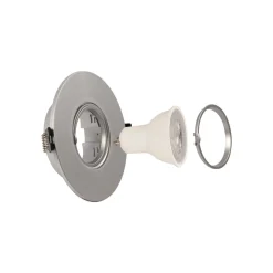 Aro downlight circular policarbonato basculante para bombilla GU10 / MR16 - Corte Ø75 mm