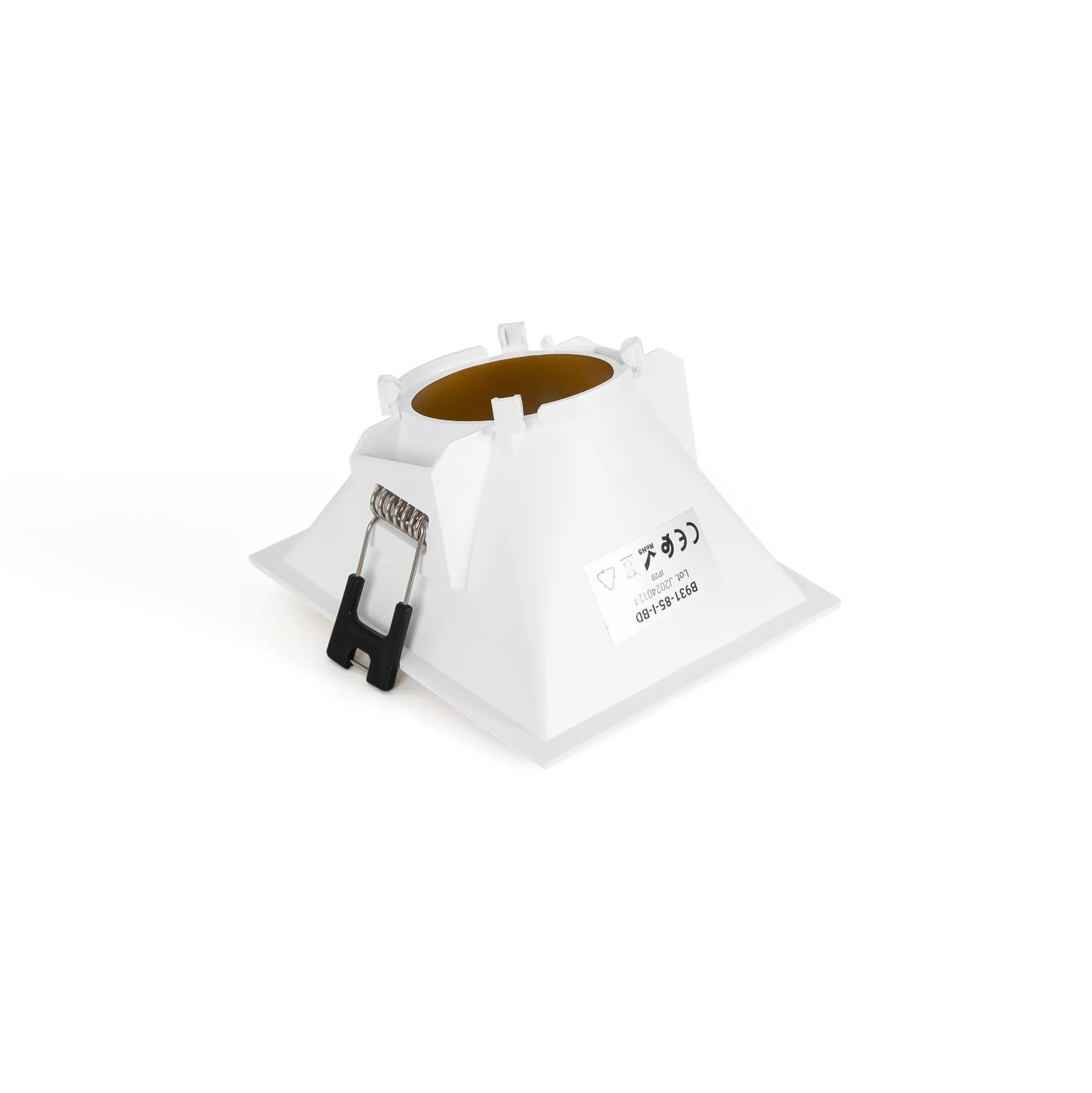 Aro downlight cuadrado asimétrico - Bajo UGR - Corte 85 x 85mm
