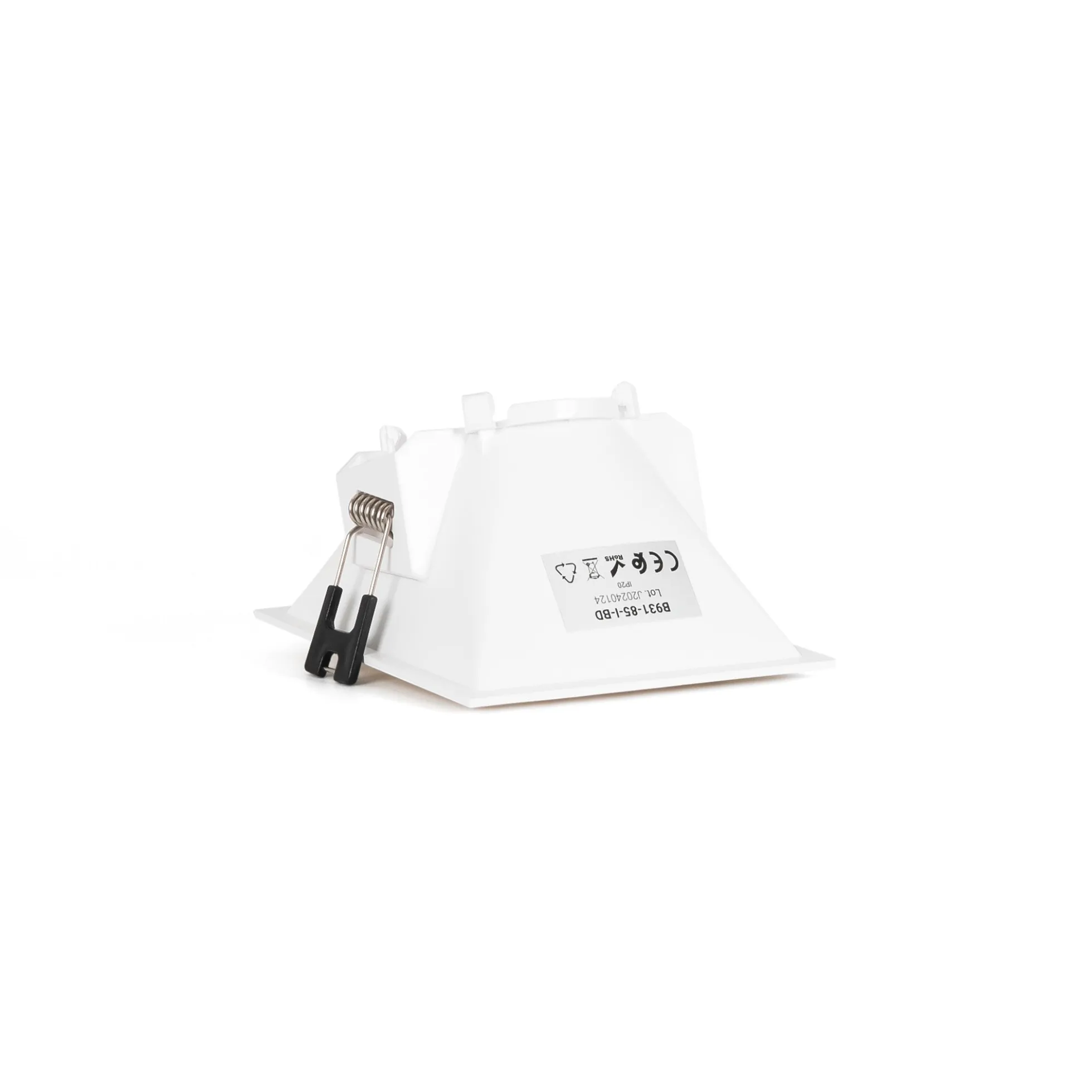 Aro downlight cuadrado asimétrico - Bajo UGR - Corte 85 x 85mm