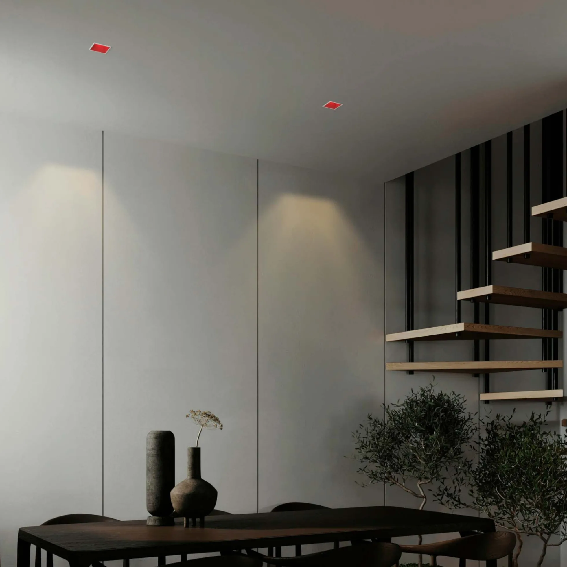 Aro downlight cuadrado asimétrico - Bajo UGR - Corte 85 x 85mm