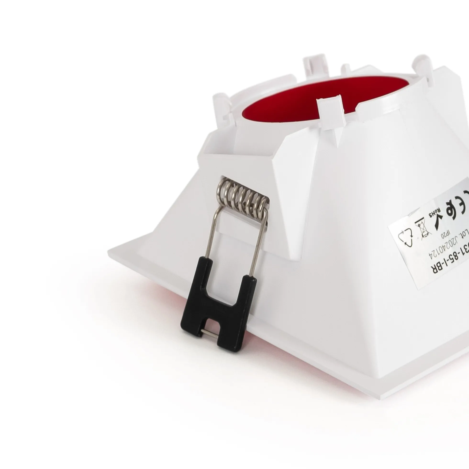 Aro downlight cuadrado asimétrico - Bajo UGR - Corte 85 x 85mm