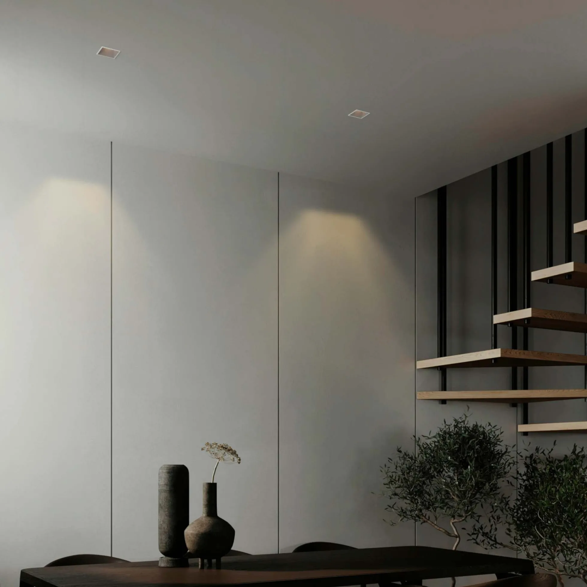 Aro downlight cuadrado asimétrico - Bajo UGR - Corte 85 x 85mm
