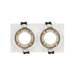 Aro downlight cuadrado basculante doble GU10 / MR16 - Bajo UGR - Corte 75 x 150mm