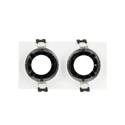 Aro downlight cuadrado basculante doble GU10 / MR16 - Bajo UGR - Corte 75 x 150mm