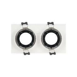 Aro downlight cuadrado basculante doble GU10 / MR16 - Bajo UGR - Corte 75 x 150mm