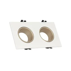 Aro downlight cuadrado basculante doble GU10 / MR16 - Bajo UGR - Corte 75 x 150mm