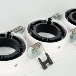 Aro downlight cuadrado basculante triple GU10 / MR16 - Bajo UGR - Corte 75 x 235mm