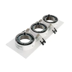 Aro downlight cuadrado basculante triple GU10 / MR16 - Bajo UGR - Corte 75 x 235mm
