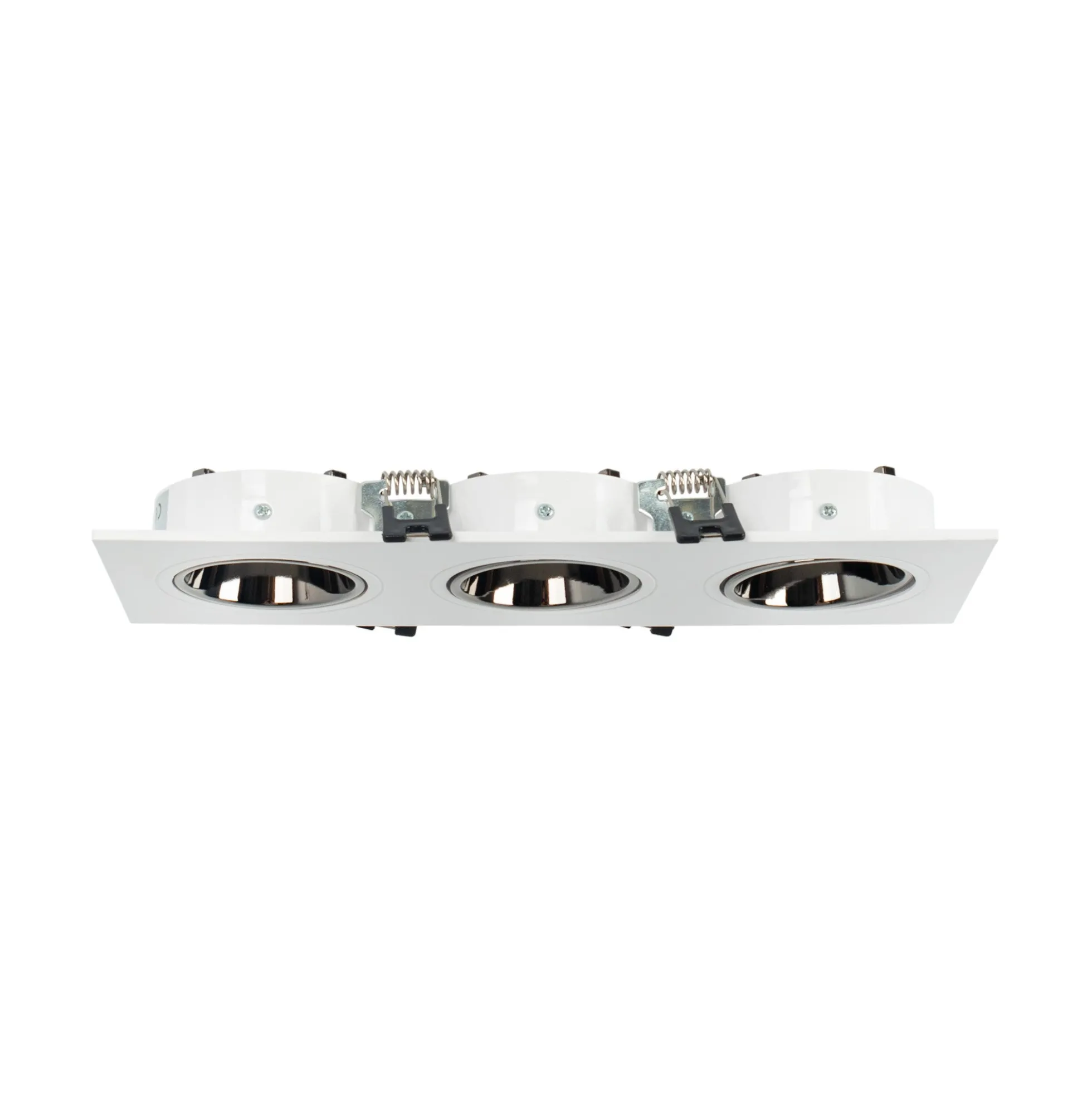 Aro downlight cuadrado basculante triple GU10 / MR16 - Bajo UGR - Corte 75 x 235mm