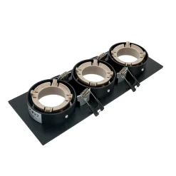 Aro downlight cuadrado basculante triple GU10 / MR16 - Bajo UGR - Corte 75 x 235mm