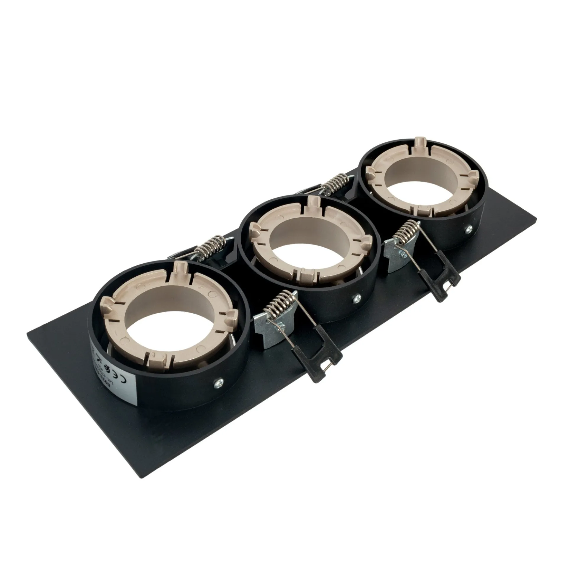Aro downlight cuadrado basculante triple GU10 / MR16 - Bajo UGR - Corte 75 x 235mm