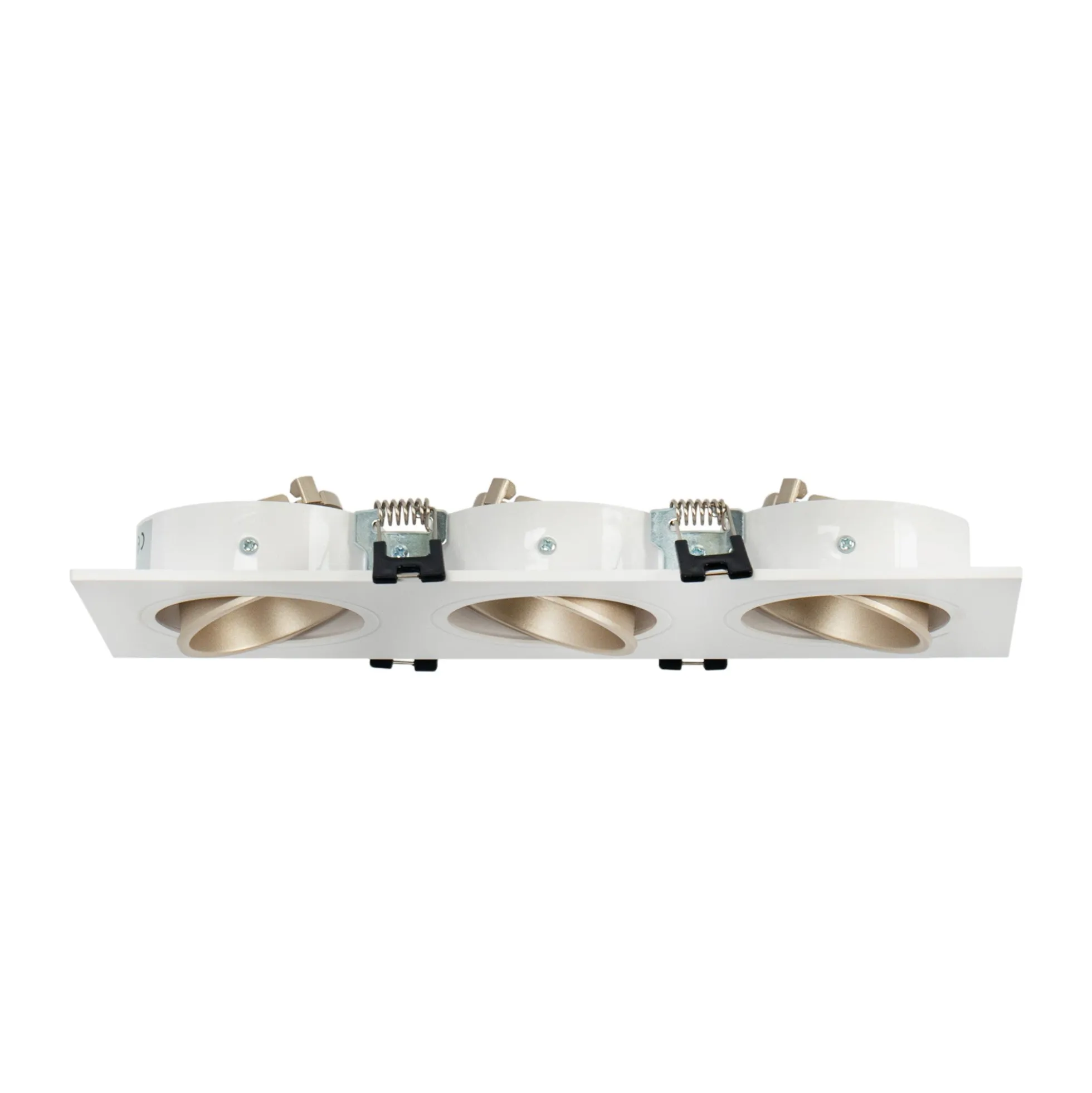 Aro downlight cuadrado basculante triple GU10 / MR16 - Bajo UGR - Corte 75 x 235mm