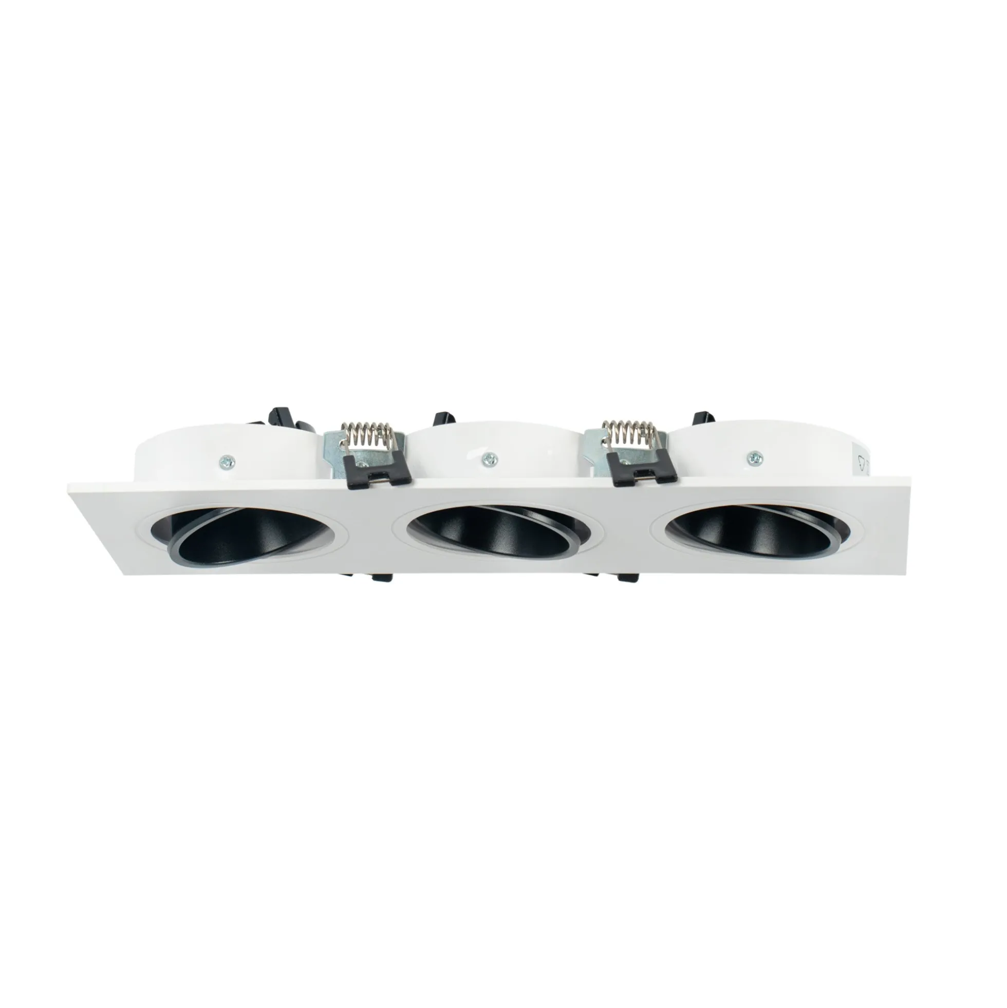 Aro downlight cuadrado basculante triple GU10 / MR16 - Bajo UGR - Corte 75 x 235mm