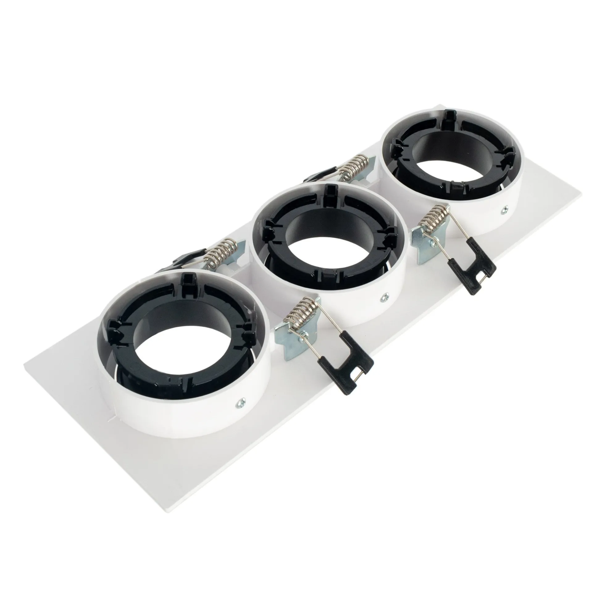 Aro downlight cuadrado basculante triple GU10 / MR16 - Bajo UGR - Corte 75 x 235mm