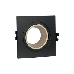 Aro downlight cuadrado basculante para bombilla GU10 / MR16 - Bajo UGR - Corte Ø75 mm