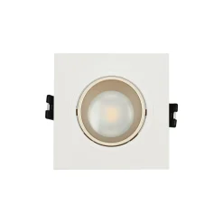 Aro downlight cuadrado basculante para bombilla GU10 / MR16 - Bajo UGR - Corte Ø75 mm