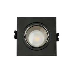 Aro downlight cuadrado basculante para bombilla GU10 / MR16 - Bajo UGR - Corte Ø75 mm