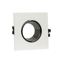 Aro downlight cuadrado basculante para bombilla GU10 / MR16 - Bajo UGR - Corte Ø75 mm