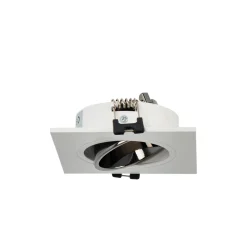 Aro downlight cuadrado basculante para bombilla GU10 / MR16 - Bajo UGR - Corte Ø75 mm