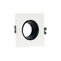 Aro downlight cuadrado basculante para bombilla GU10 / MR16 - Bajo UGR - Corte Ø75 mm