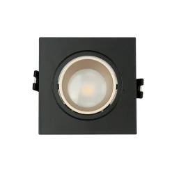 Aro downlight cuadrado basculante para bombilla GU10 / MR16 - Bajo UGR - Corte Ø75 mm