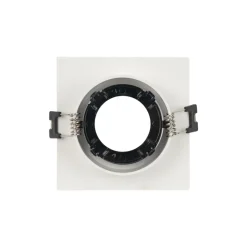 Aro downlight cuadrado basculante para bombilla GU10 / MR16 - Bajo UGR - Corte Ø75 mm