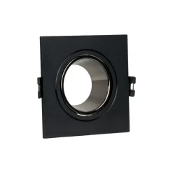Aro downlight cuadrado basculante para bombilla GU10 / MR16 - Bajo UGR - Corte Ø75 mm